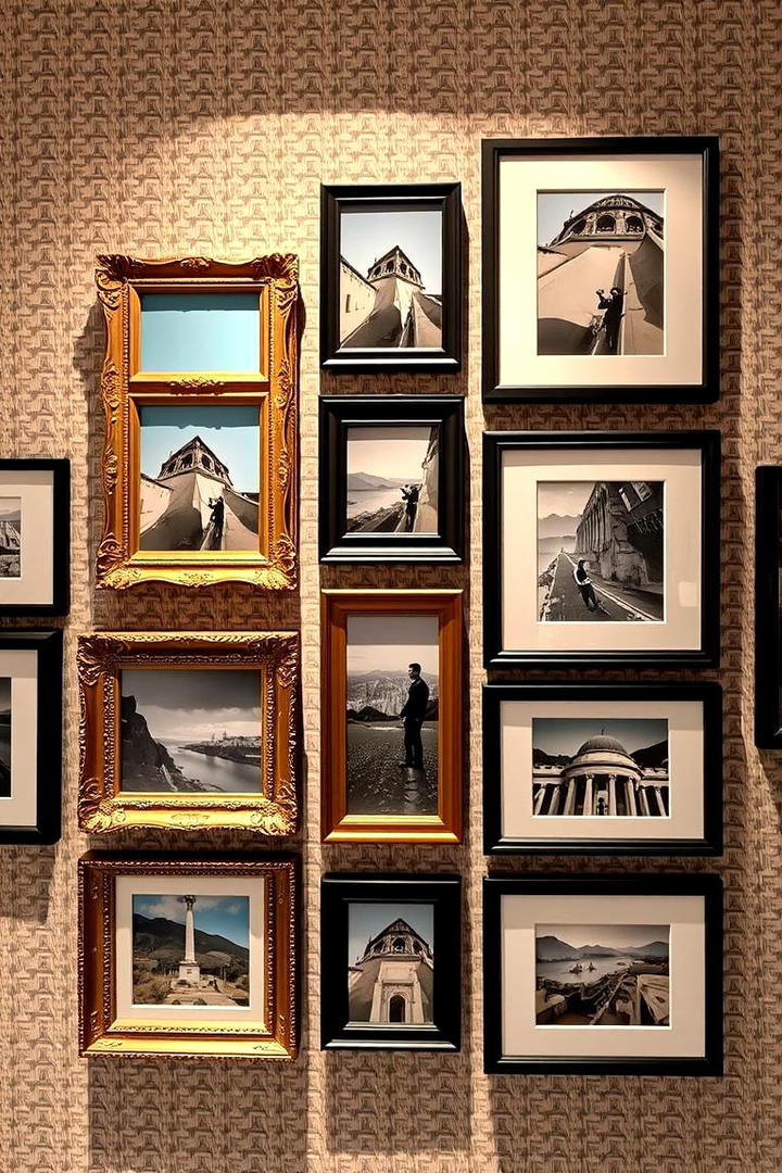 Framed Art Photo Arrangement - 30 Photo Display Ideas