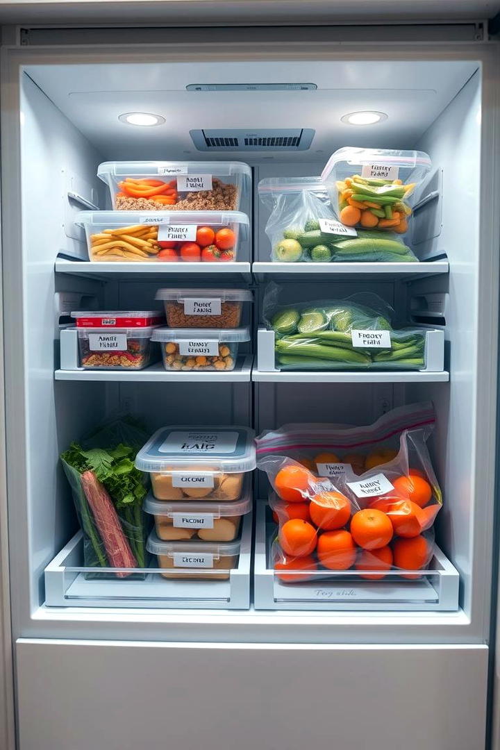 Freezer Food Sorting - 30 Fridge Organization Ideas