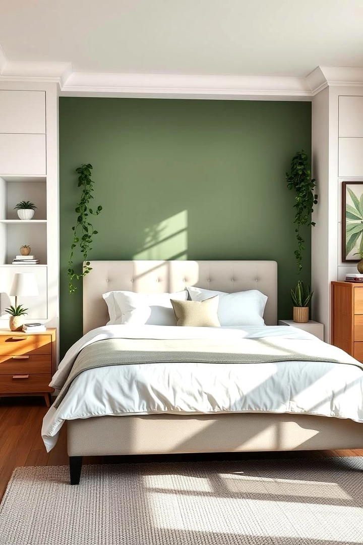 Fresh Green Accents - 21 Bedroom Paint Colors