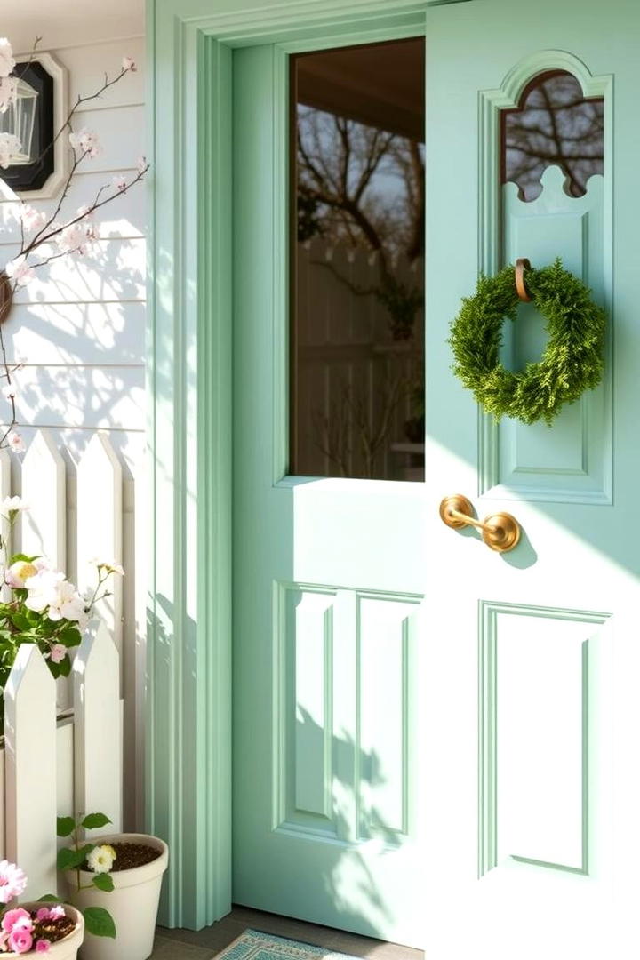 Fresh Mint Appeal - 21 Front Door Color Ideas