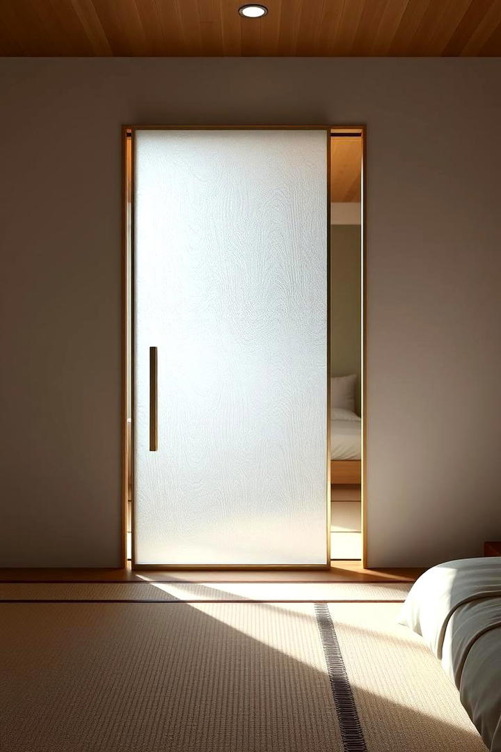 Frosted Sliding Panel Door - 30 closet door ideas