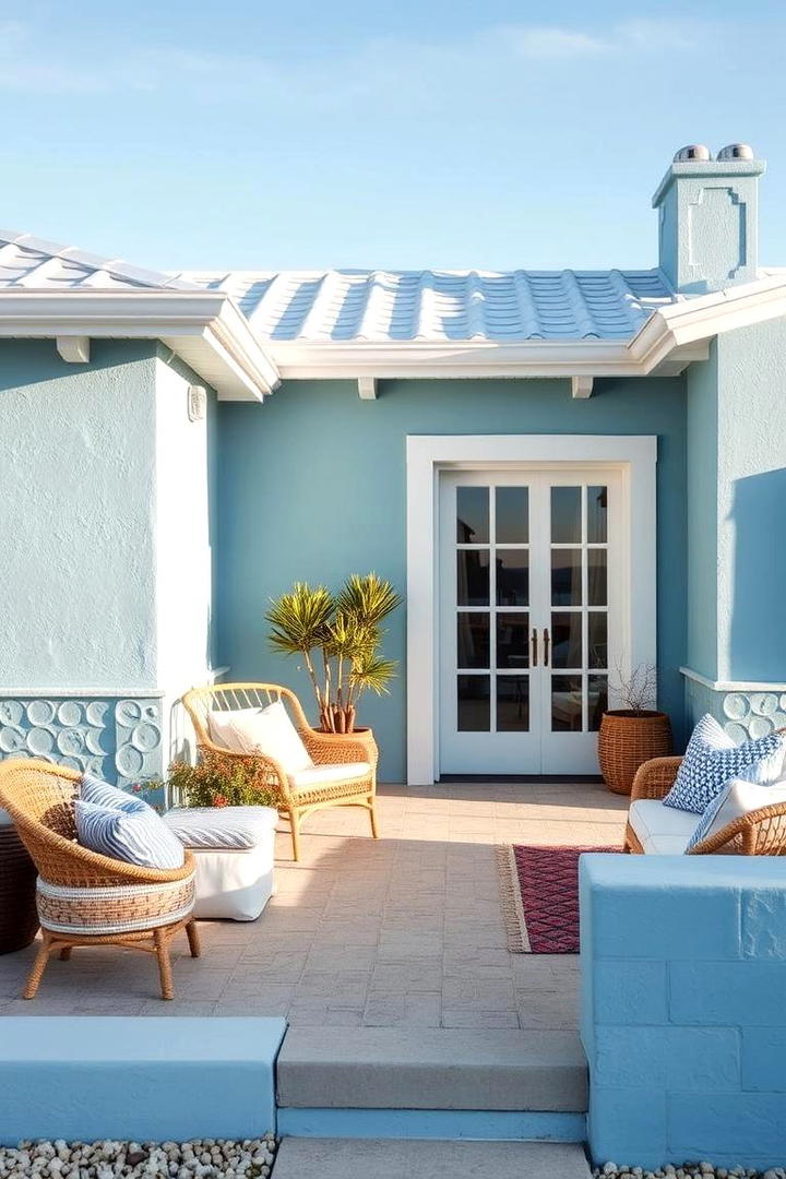 Frosty Blue Inspiration - 30 Stucco Colors for Home Exteriors