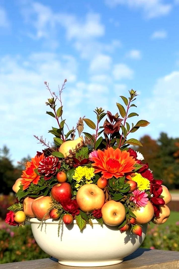 Fruit Inspired Fall Planter - 21 Fall Planter Ideas