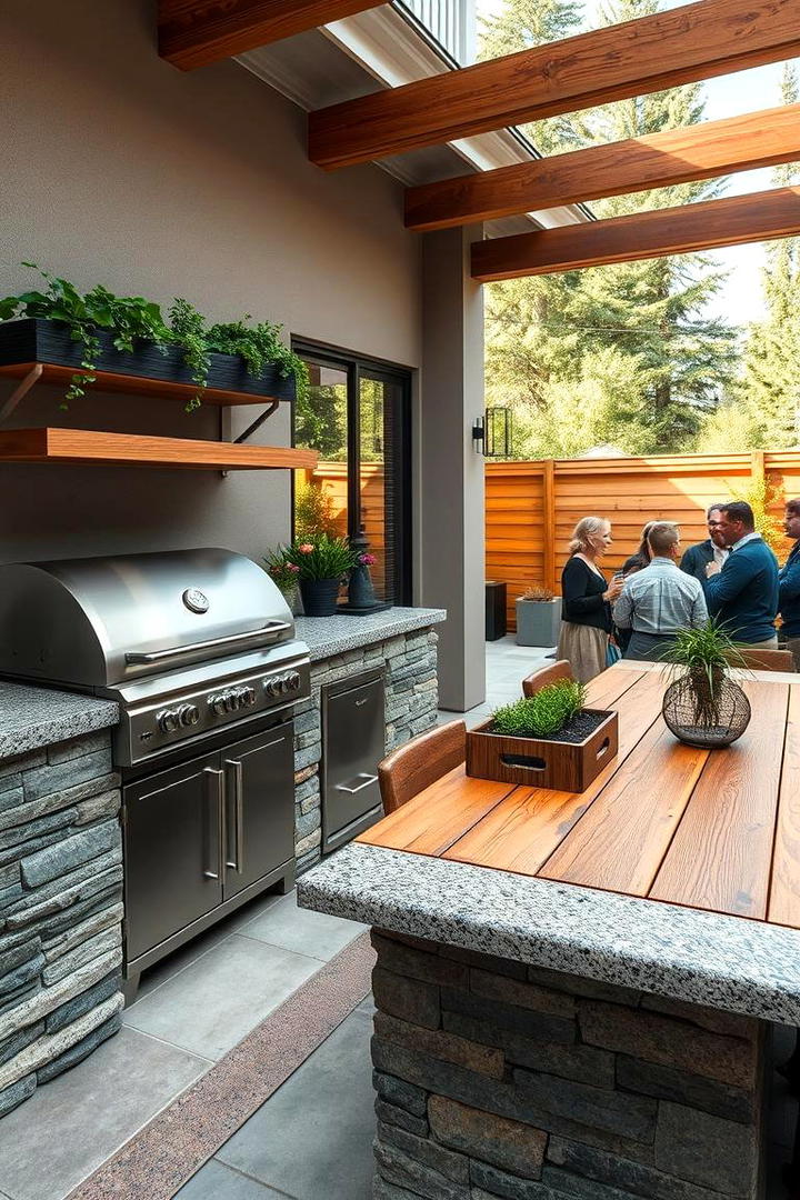 Functional Backyard Barbecue Station - 21 Backyard Decor Ideas