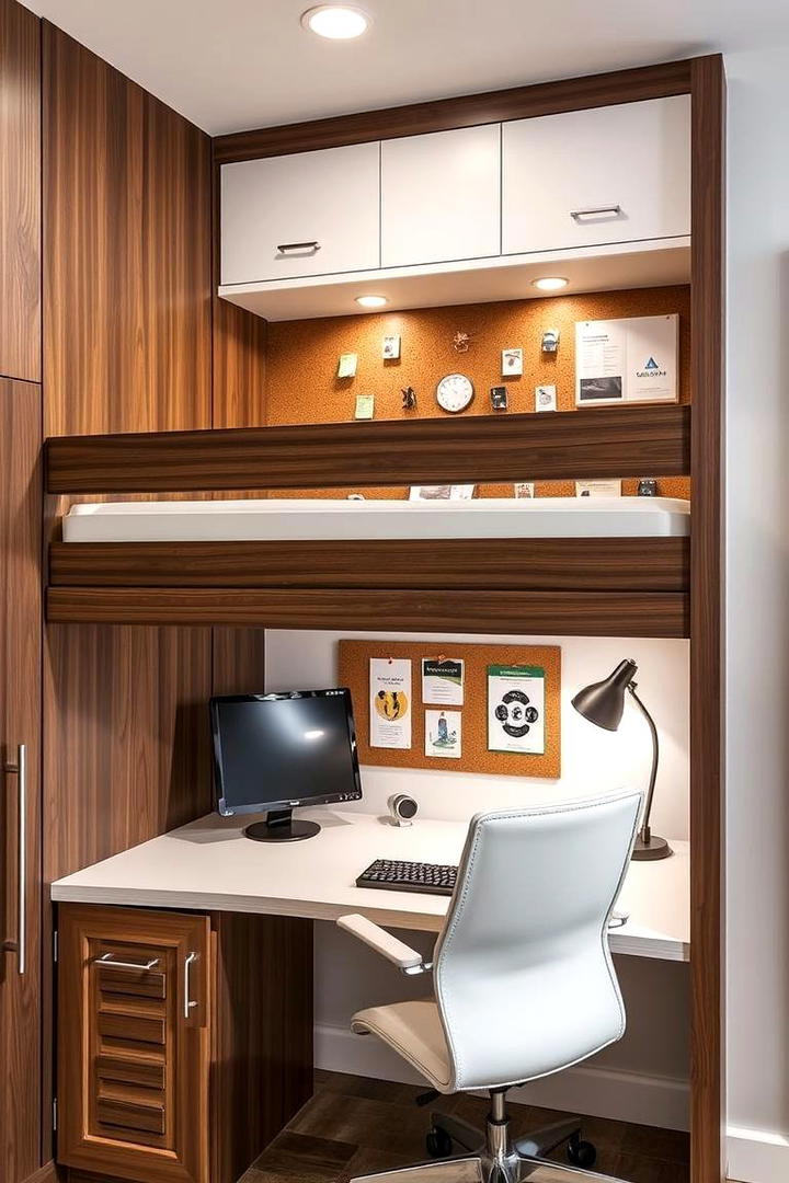 Functional Bunk Room with Built In Desk - 30 bunk room ideas