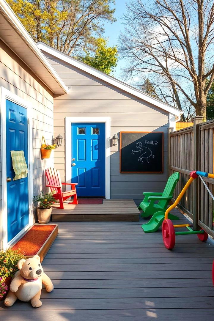 Functional Family Friendly Design - 30 Grey House With Blue Door Ideas