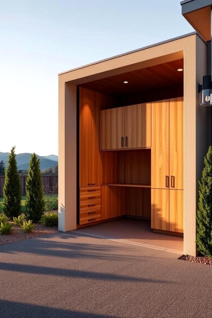 Functional Storage Solutions - 30 Driveway Landscape Ideas