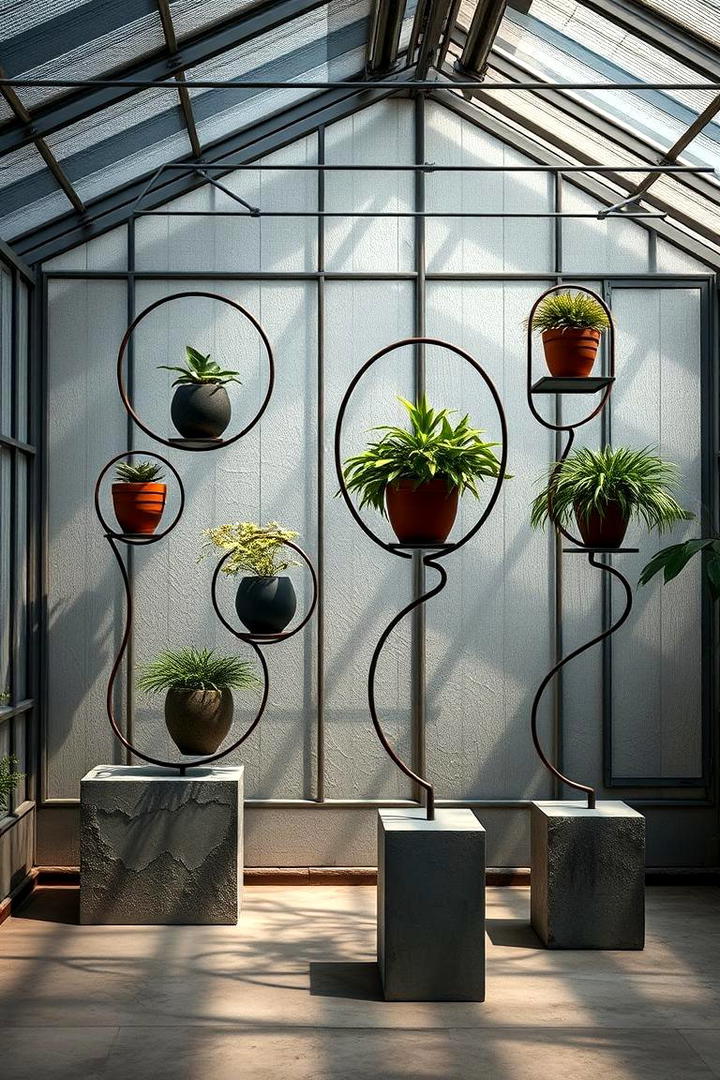 Fusion of Art and Function Shelves - 30 Greenhouse Shelving Ideas