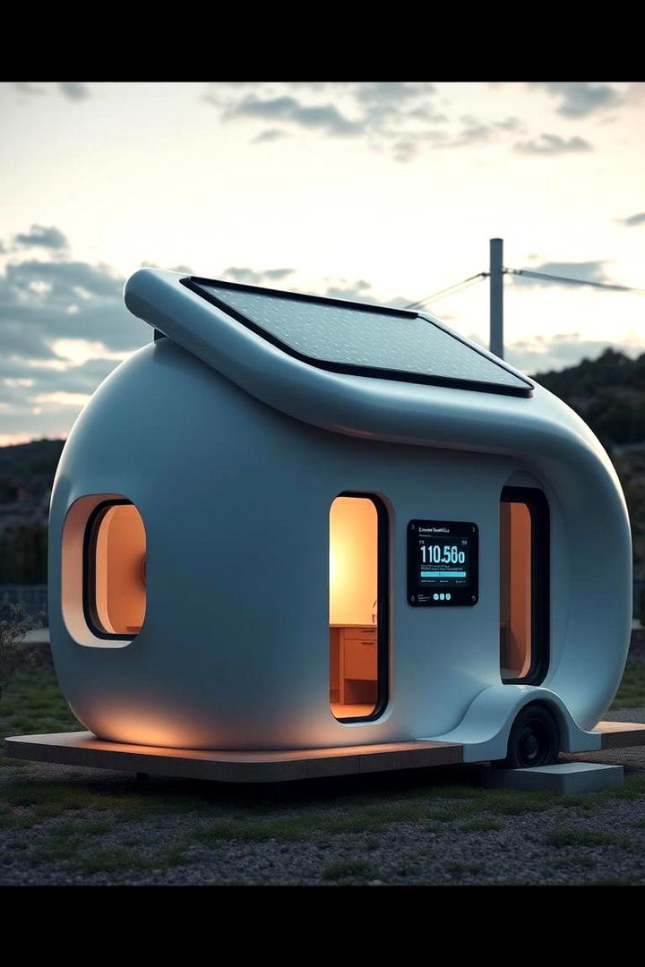 Futuristic Minimalist Tiny House - 21 Tiny House Design Ideas