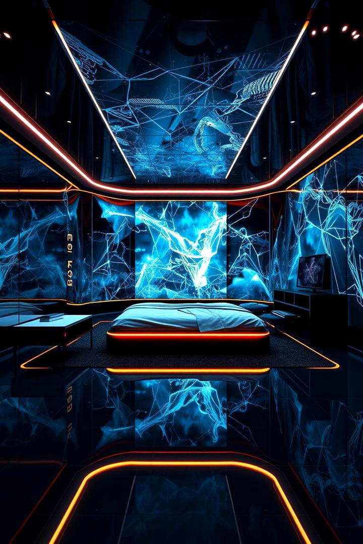 Futuristic Noir - 30 Dark Bedroom Ideas