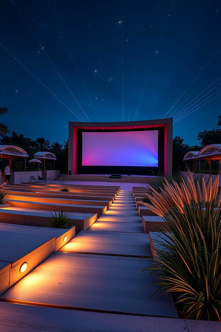 Futuristic Outdoor Cinema - 30 Modern Backyard Ideas