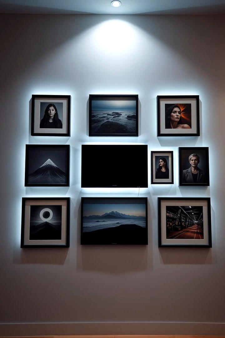 Gallery Grid Media Wall - 21 Media Wall Ideas