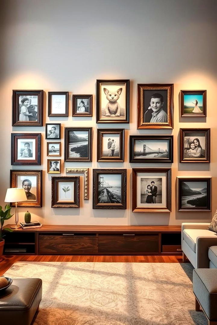 Gallery Wall with Eclectic Frames - 21 Photo Wall Ideas