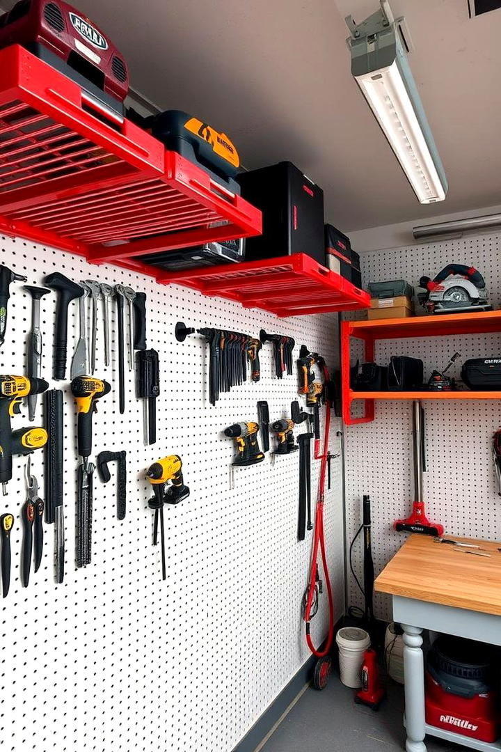 Garage Tool Rack and Shelves - 30 Garage Shelving Ideas