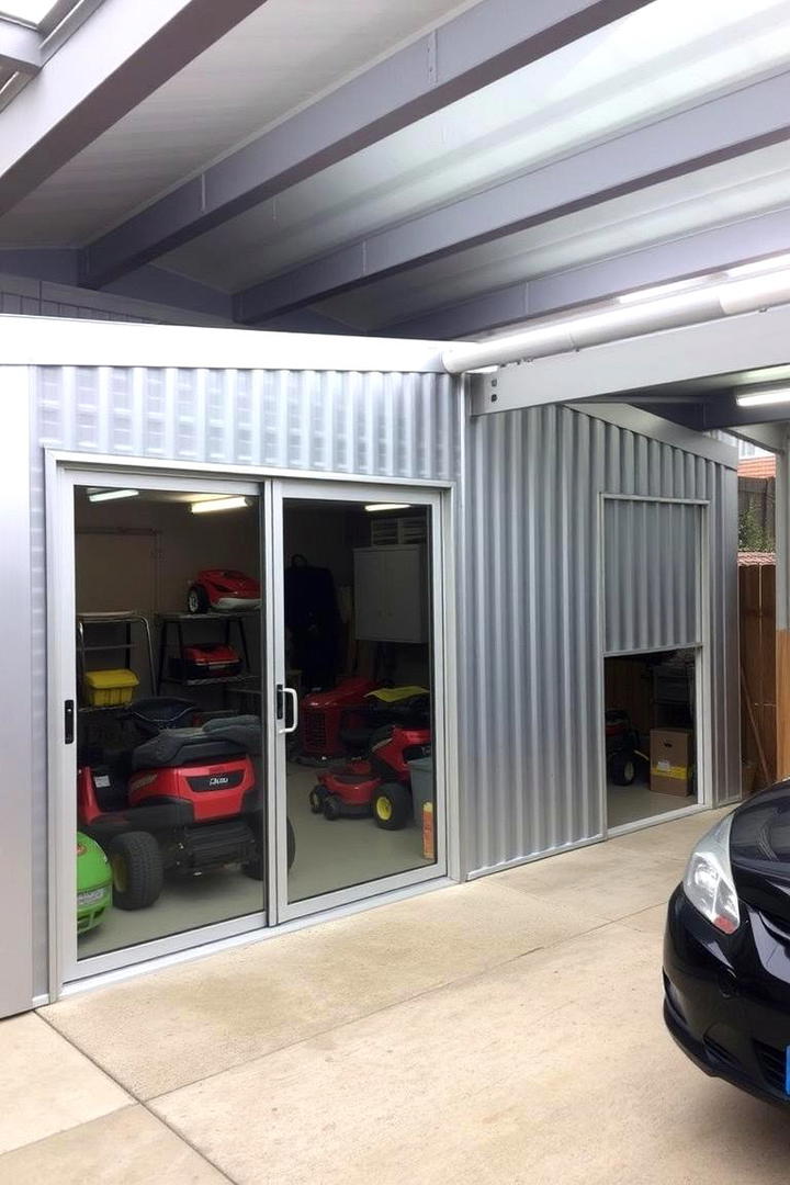 Garage or Carport Extension Storage - 30 Outdoor Storage Ideas