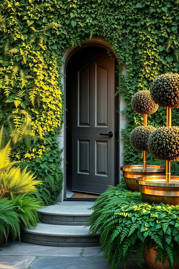 Garden Integrated Doorway - 30 Hidden Door Ideas