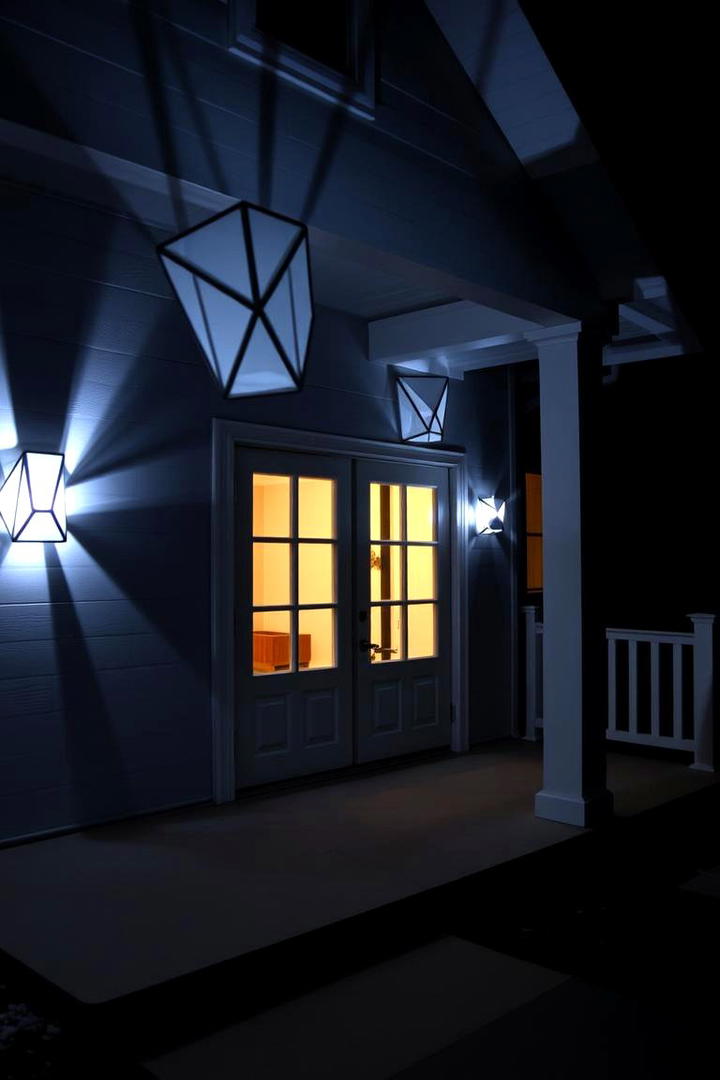 Geometric Light Sculptures - 30 Front Porch Lighting Ideas