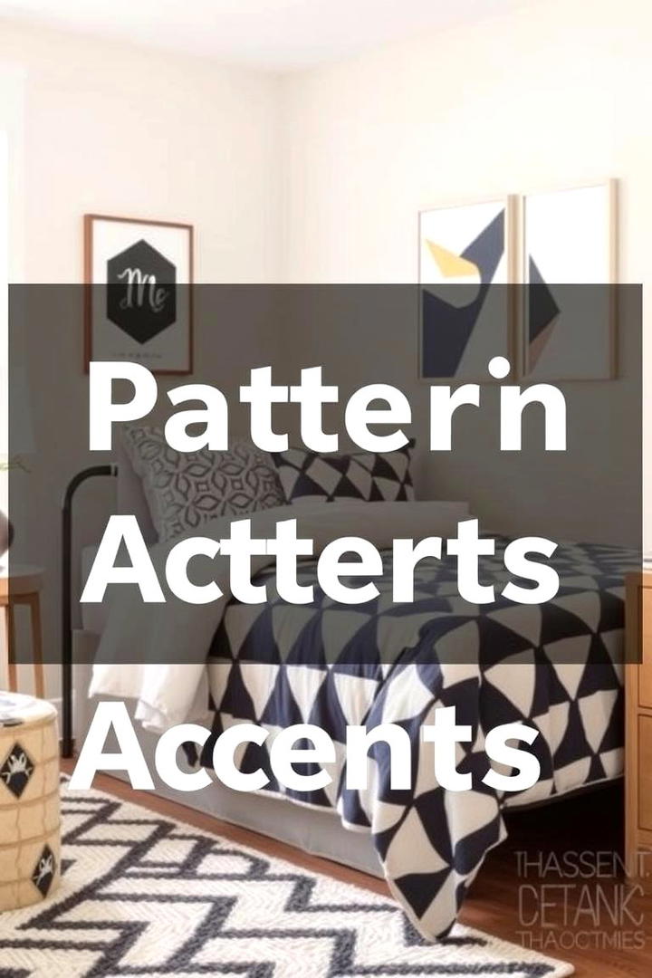 Geometric Pattern Accents - 21 Dorm Room Decorating Ideas