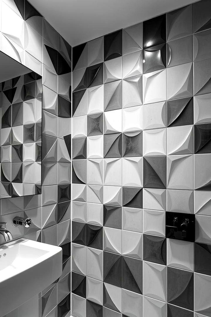 Geometric Patterned Tiles - 30 Bathroom Tile Ideas