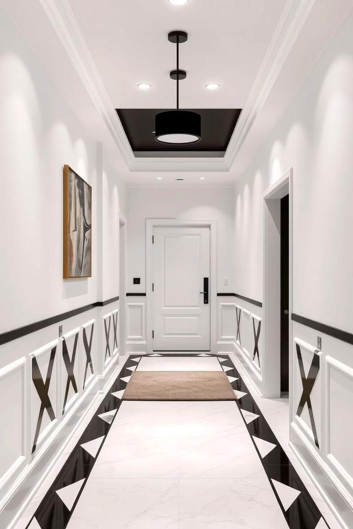 Geometric Patterned Wainscoting - 21 Wainscoting Ideas