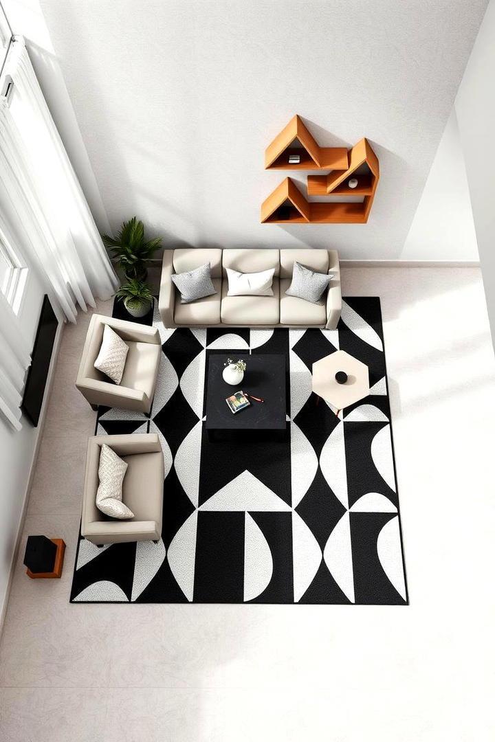 Geometric Patterns in Greige Living Rooms - 30 Greige Living Room Ideas