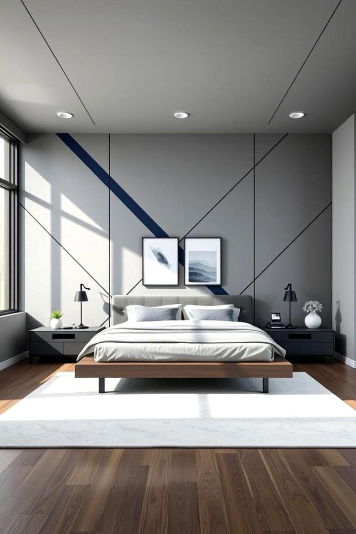 Geometric Patterns - 21 Bedroom Wall Painting Ideas