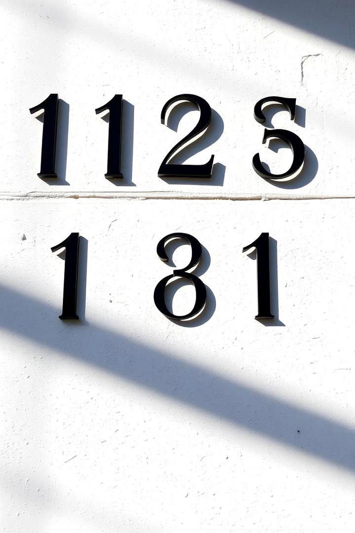 Geometric Precision Digits - 21 House Number Ideas