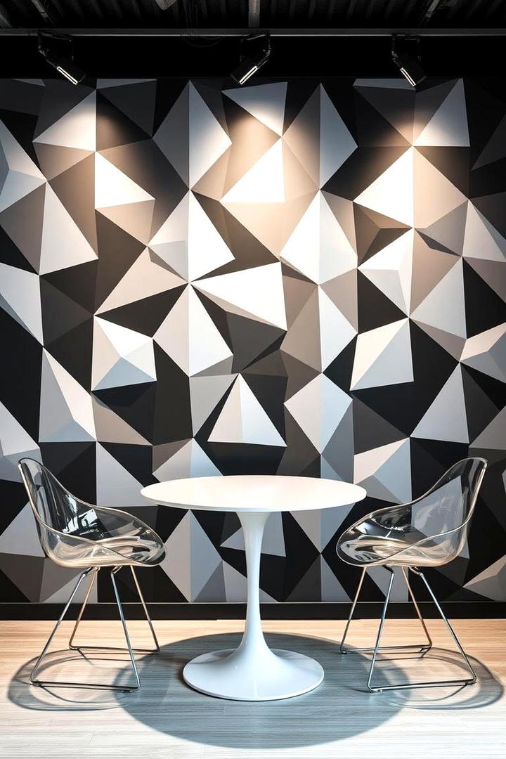 Geometric Shape Designs - 30 Dining Room Accent Wall Ideas