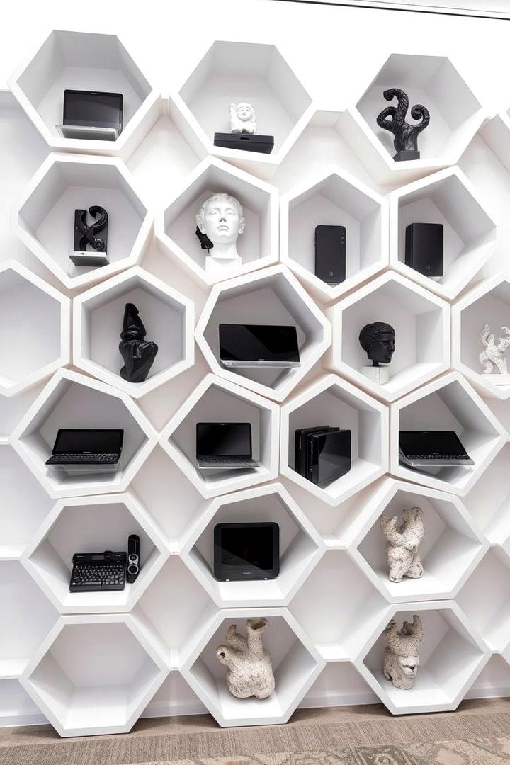 Geometric Shelf Design Focus - 21 Shelf Decor Ideas