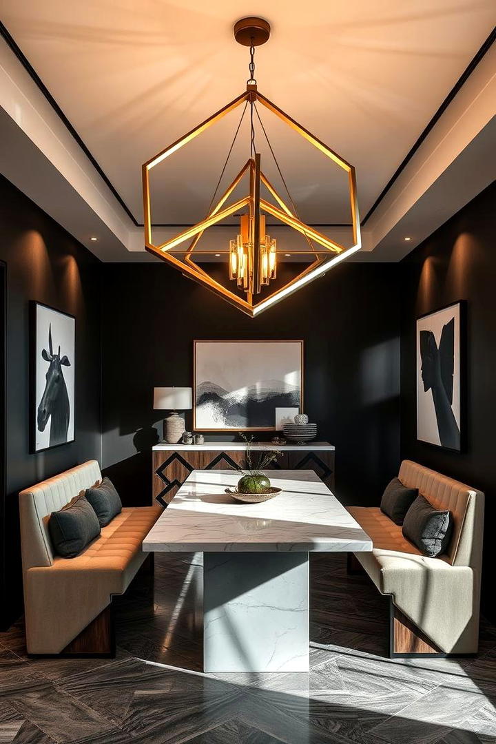 Geometric Statement Fixture - 21 Dining Room Lighting Ideas