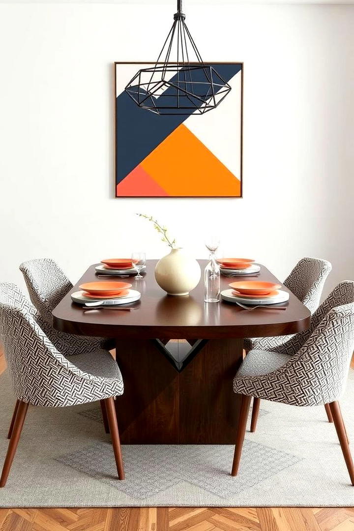 Geometric Tabletop Art - 21 Dining Table Decor Ideas