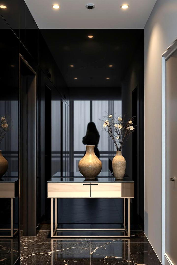 Glamorous Black Mirror Finish - 21 Black Room Ideas