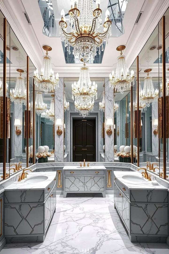 Glamorous Glitz and Shine - 30 Ensuite Bathroom Ideas