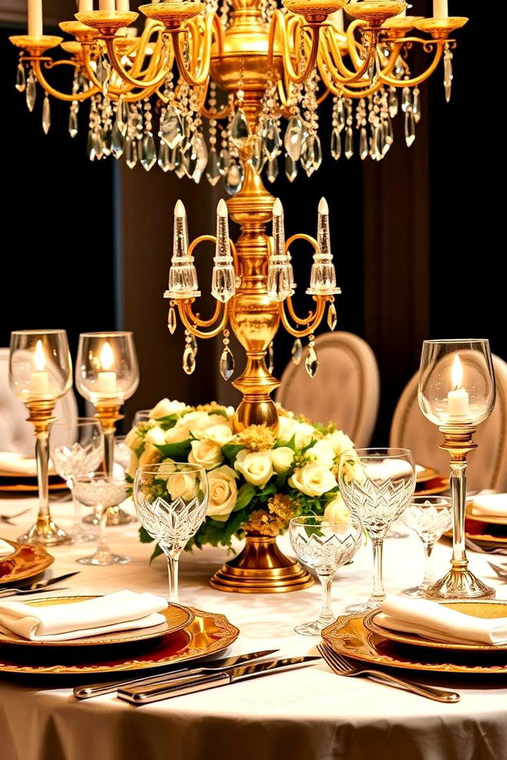 Glamorous Gold Accents - 21 Wedding Table Decoration Ideas