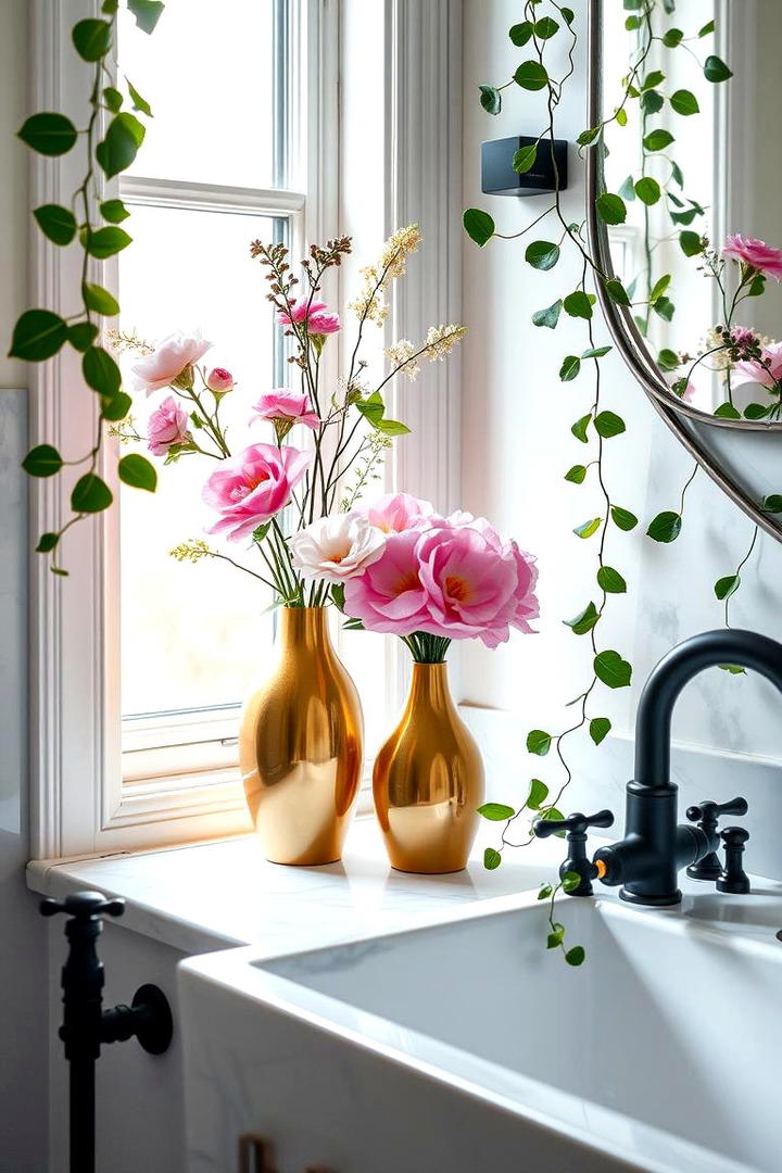 Glamorous Gold Vases and Planters - 30 Gold Bathroom Ideas