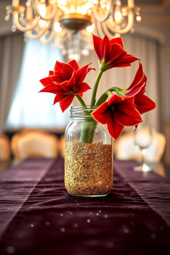 Glamorous Sparkle Style - 30 Mason Jar Centerpiece Ideas