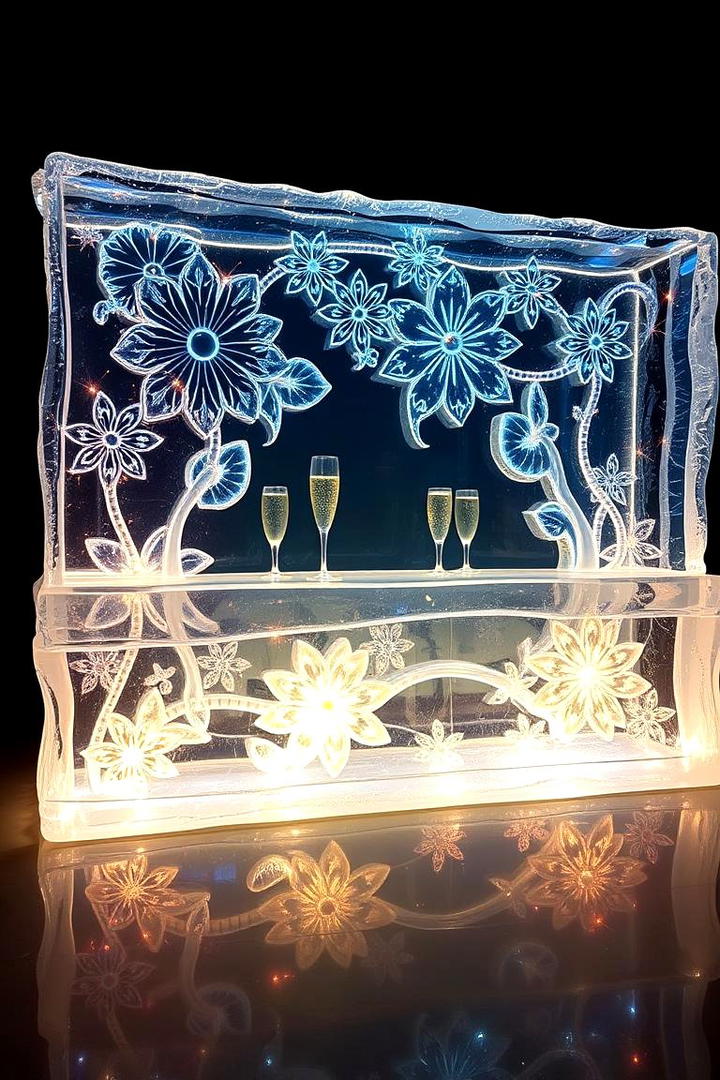 Glittering Ice Sculptures - 21 Winter Wedding Ideas