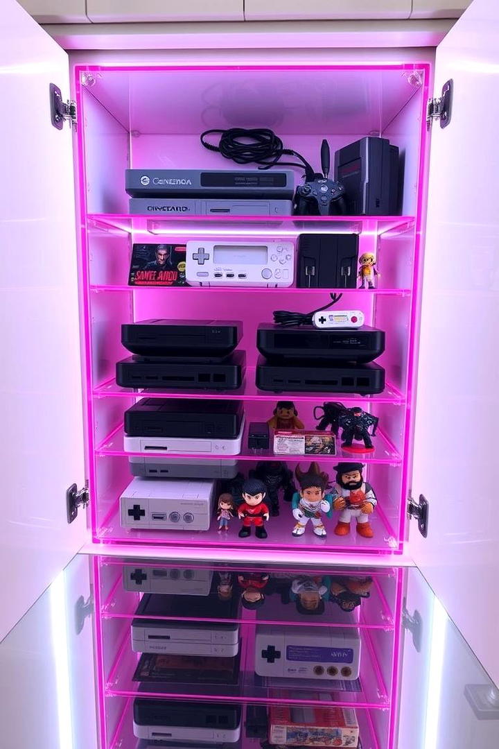 Glittering Pink Desktop Organizer - 30 Pink Gaming Setup Ideas