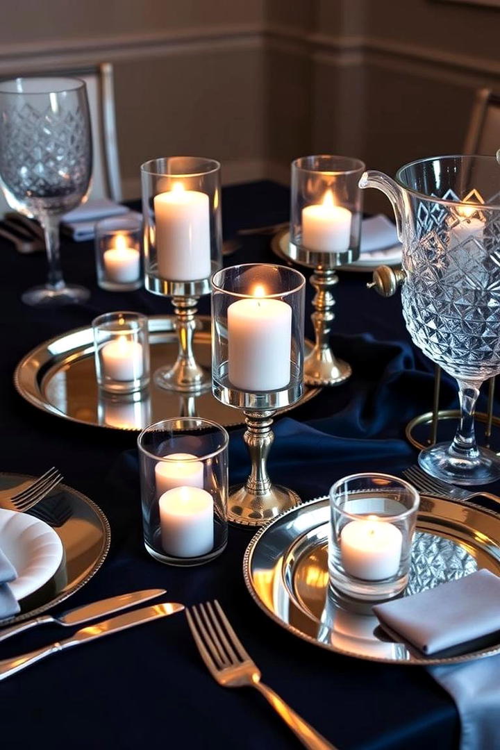 Glittering Silver Accents - 21 Thanksgiving Table Settings