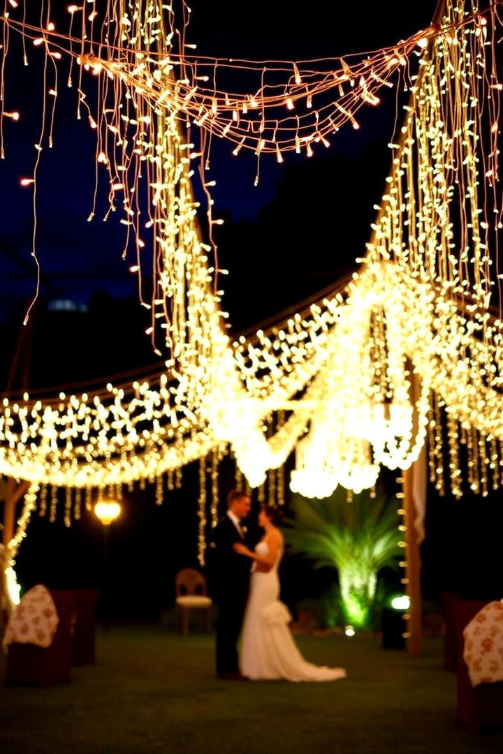 Glowing Fairy Light Installations - 21 boho wedding ideas