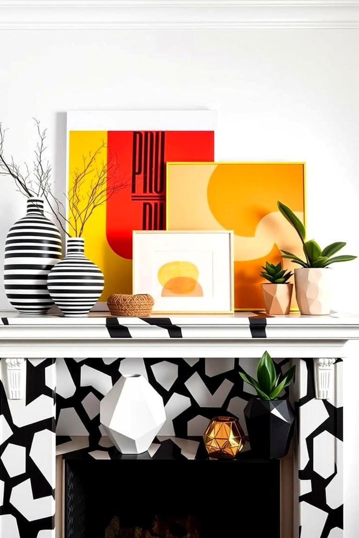 Graphic Artistry - 30 Spring Mantel Decor Ideas