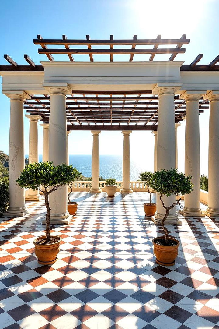 Greek Revival Patio - 30 Greek Garden Ideas