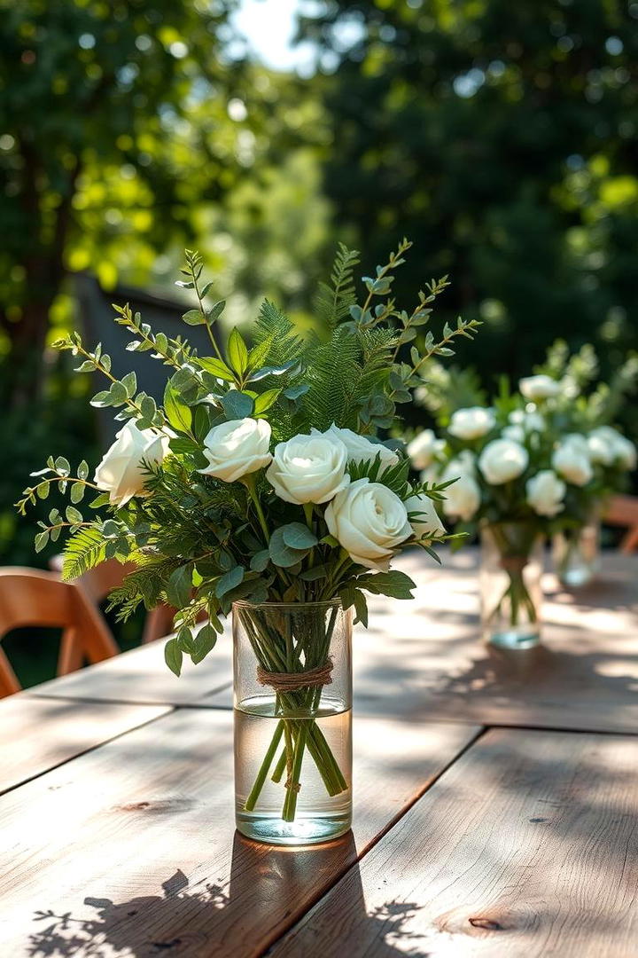 Green Garden Centerpieces - 30 Emerald Green Wedding Ideas