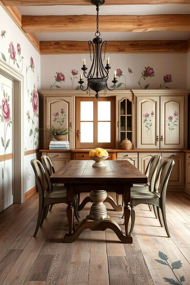 Hand Painted Finishes - 21 French Country Dining Room Ideas