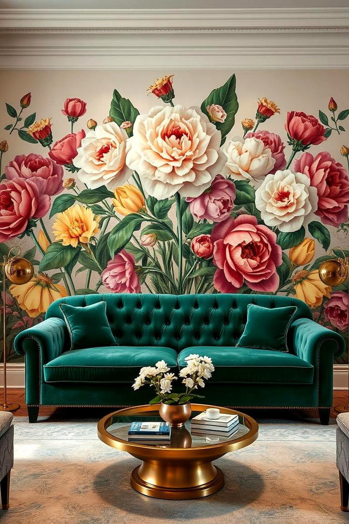 Hand Painted Murals - 30 living room wall decor ideas