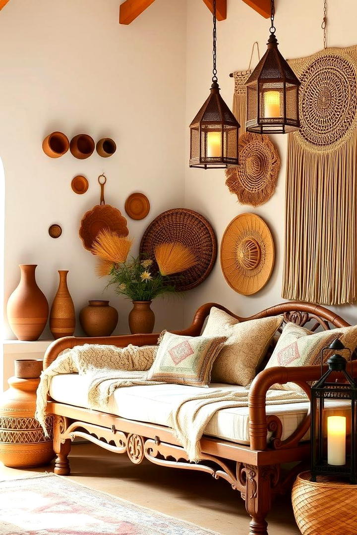 Handcrafted Artisan Decor - 30 Boho Living Room Ideas