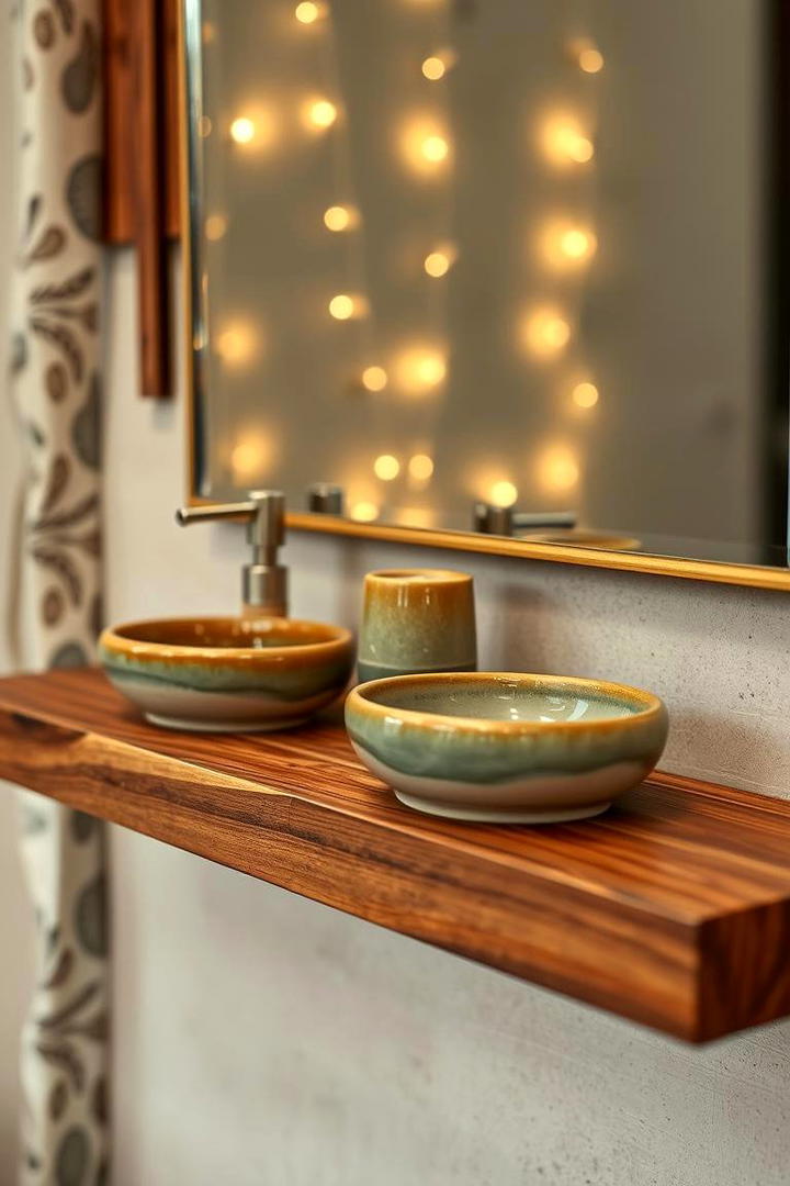 Handcrafted Ceramic Accessories - 30 Boho Bathroom Ideas