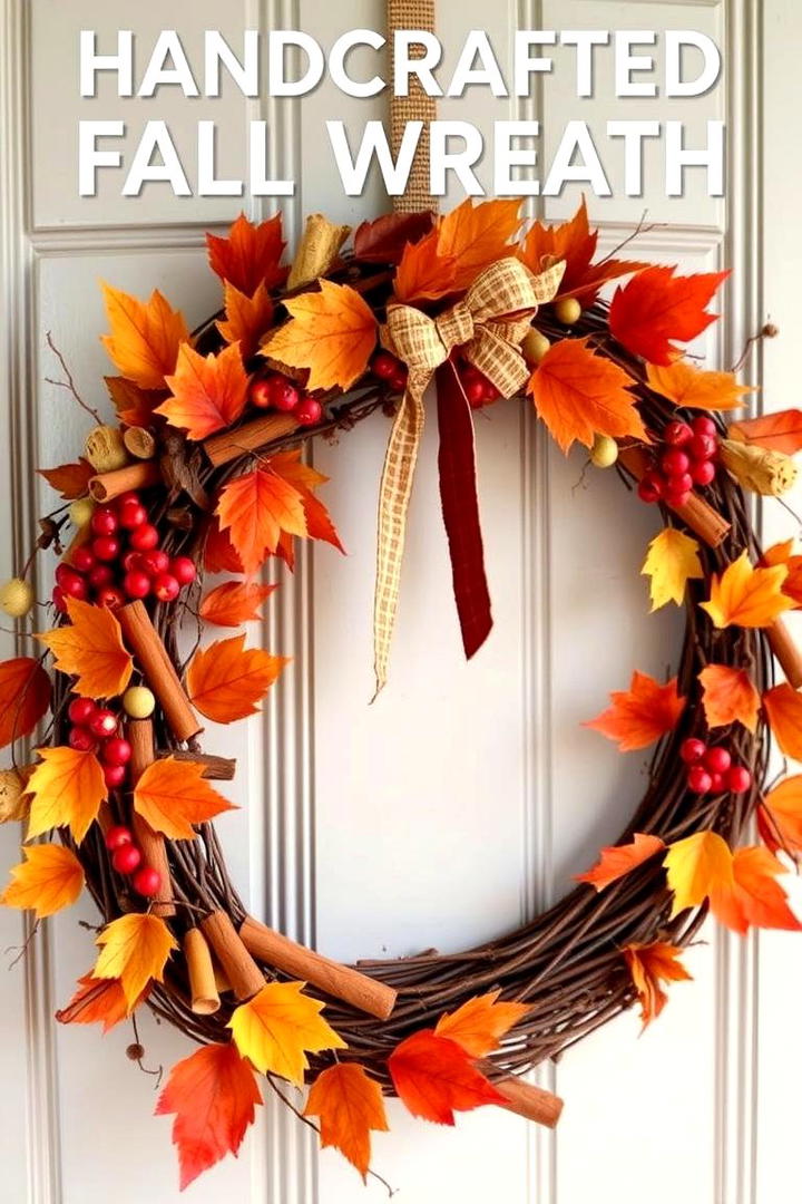 Handcrafted Fall Wreath - 21 Fall Decor Ideas