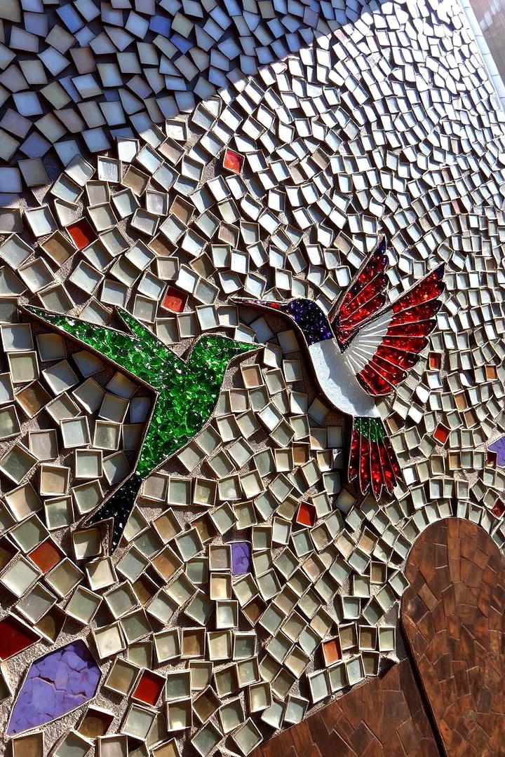 Handcrafted Mosaic Wall - 30 Garden Wall Ideas