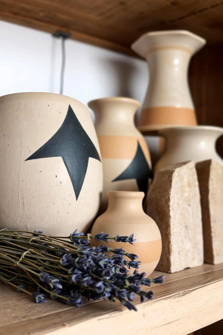 Handcrafted Pottery - 30 Southwest Interior Design Ideas